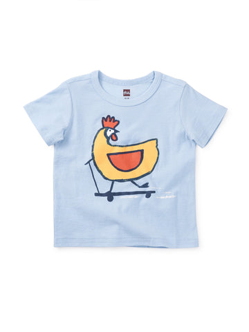 Placid Blue Chicken Scoot Graphic Tee