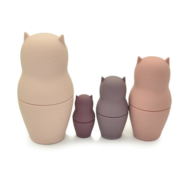 Pink Silicone Nesting Cat