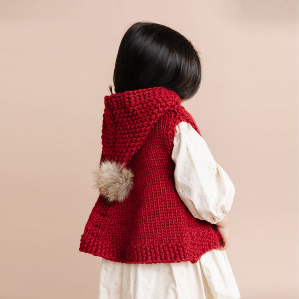 Red Hooded Poncho