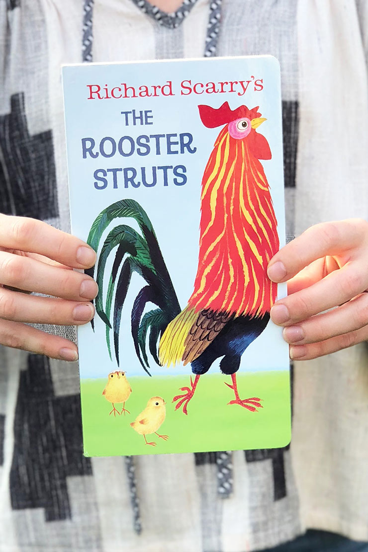 Richard scary, the rooster struts board book