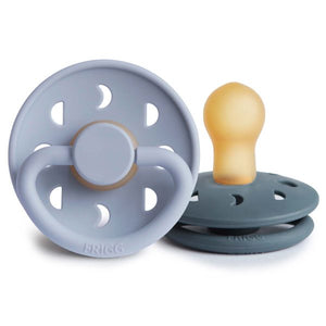 FRIGG Moon Natural Rubber Pacifier 2 Pack 0-6