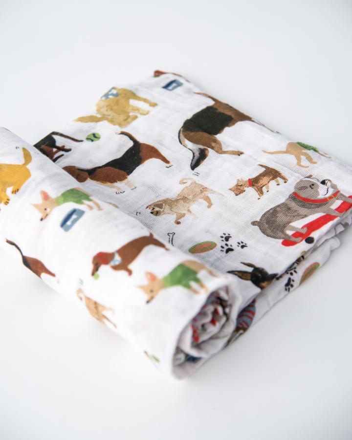 Woof Muslin Swaddle Blanket