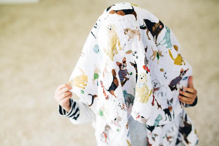 Woof Muslin Swaddle Blanket