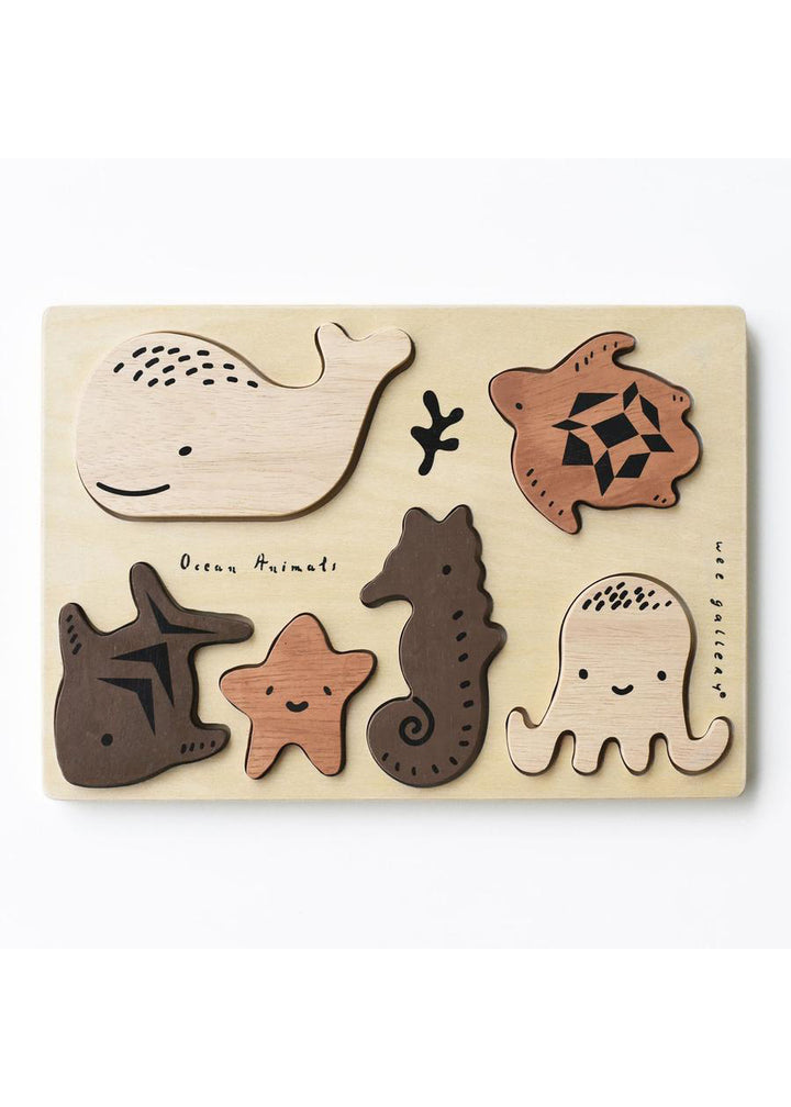 Wooden Tray Puzzle - Ocean Animals