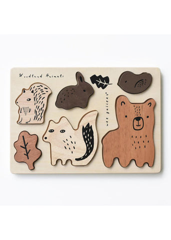 Wooden Tray Puzzle - Woodland Animals