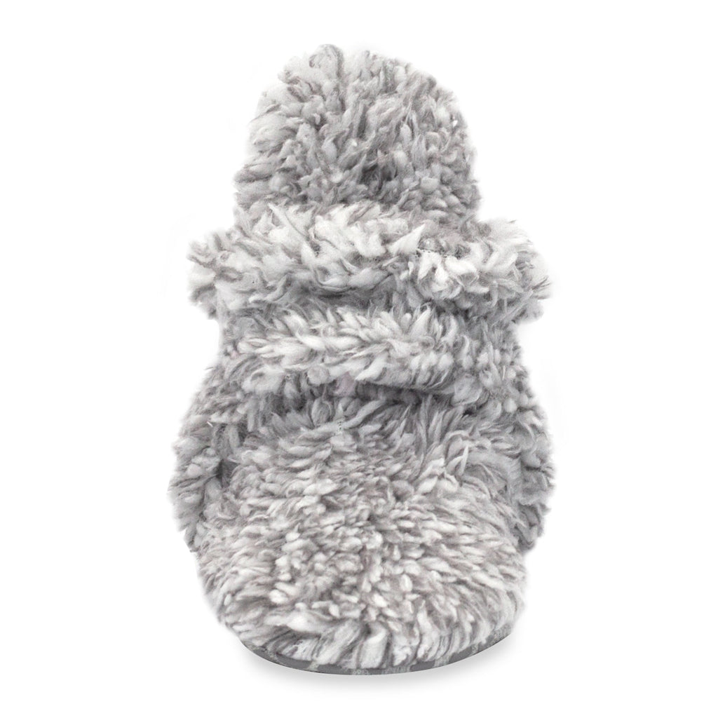 Furry Heather Gray Gripper Booties