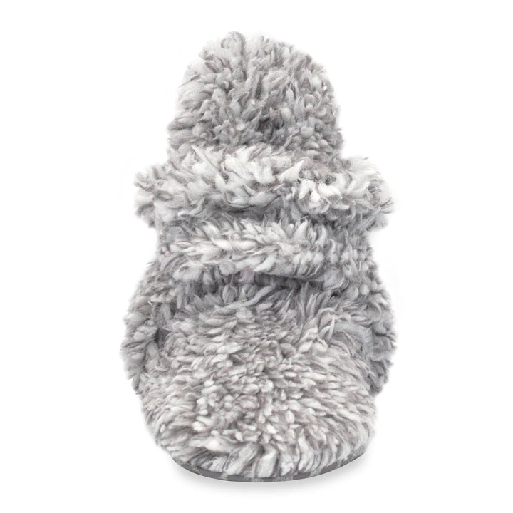 Furry Heather Gray Gripper Booties