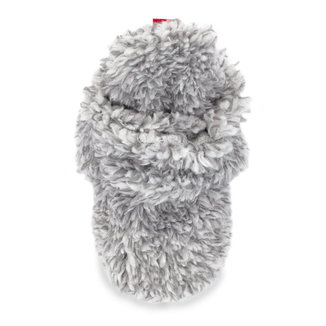 Furry Heather Gray Gripper Booties